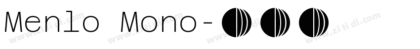 Menlo Mono字体转换